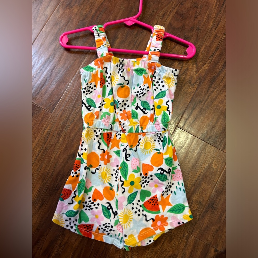 Girl fruit print toddler romper